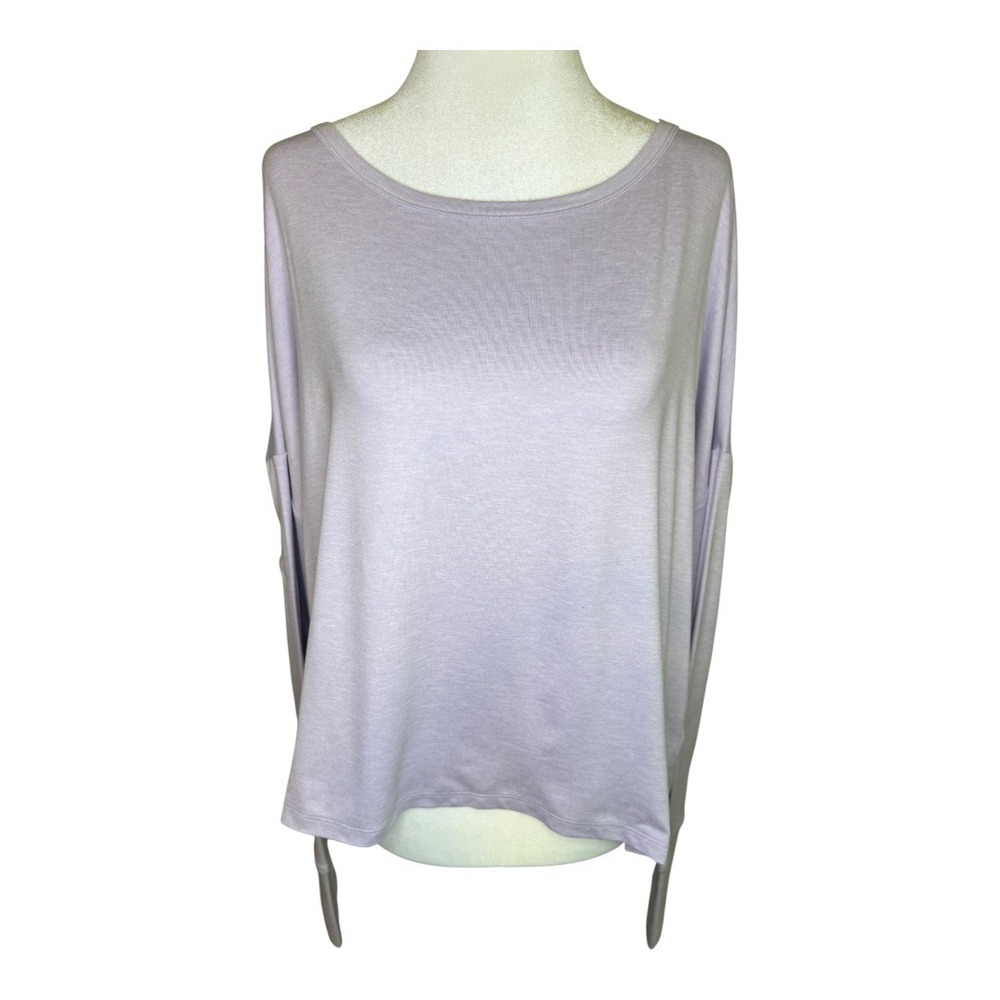 Zella Womens XL Lavender Purple Long Sleeve Tie Hem Pullover‎ Top